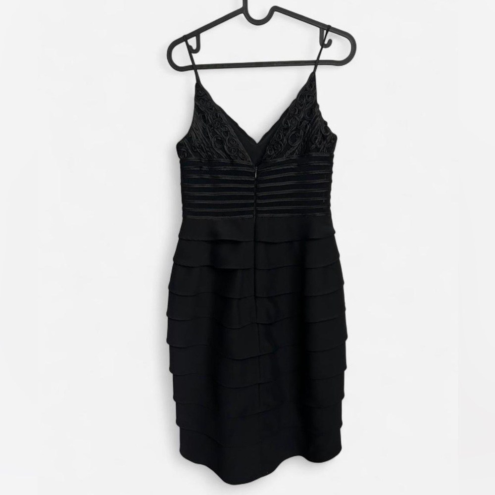 Cache Black Tiered Spaghetti Strap Mini Dress Siz… - image 3